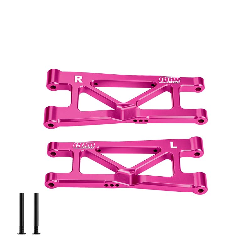 GPM 7075-T6 Alloy Rear Lower Suspension ARMSFor 1/16 Mini Kraton 3S Dsc 4X4 RTR Brushless Speed Truck-Ara2508S (Pink) - color: Pink