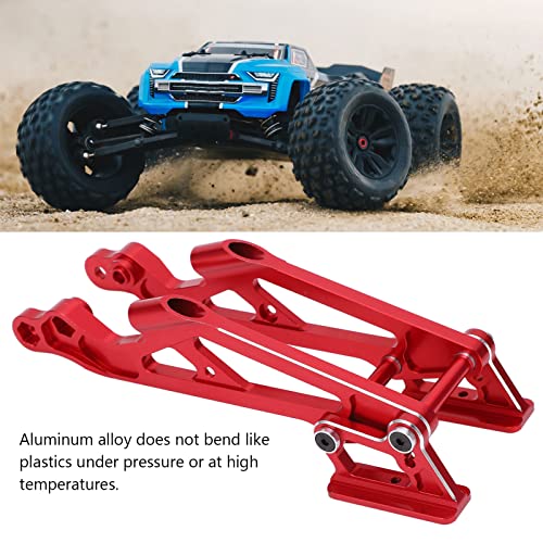 RC Wing Mount Set, RC Car Wing Mount Set Adjustable Metal Rear Wing Mount Set for Arrma 1/8 Remote Control Car Upgrade Accessories(red)