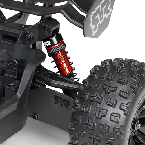 ARRMA 1/16 Mini Kraton 3S DSC 4X4 RTR Brushless RC Speed Truck, Black/Red | RC Car, Battery and Charger Not Included ARA2508T1