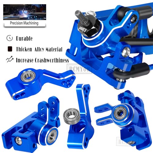 Upgrades Part for 1/10 Slash 4x4 VXL,Alloy Suspension Arm,Shock Absorber,Caster Block,Steering Blocks,Stub Axle Carriers,Steering Bellcranks,Shock Tower,Body Mounts,Drive Shaft,Links,Navy Blue - color: Navy Blue - (1 Set)