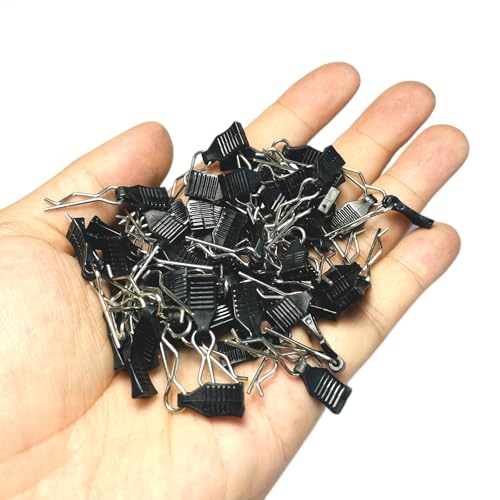 60PCS 1mm RC Body Clips with Pull Tabs for All 1/12 1/14 1/16 1/18 Scale Hyper go,Redcat Traxxas HPI Himoto HSP Exceed RC Car Body Clips,for SCX24 TRX4M H165 RC Car Truck Buggy Parts