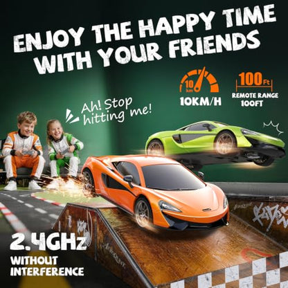 AEROQUEST 1:24 McLaren Remote Control Car（570S-Green） | Officially Licensed,Birthday Gift,Toys for ages 3-8,Electric Sport Racing,front-light ,2.4GHz-supports multi-play - color: Mclaren Green