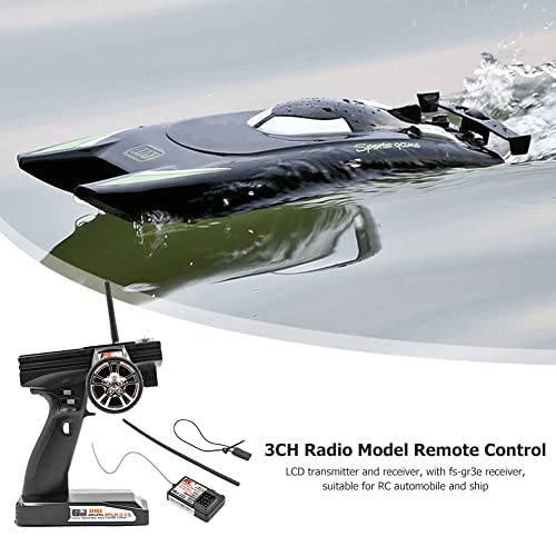 Goolsky Flysky FS-GT3B RC Transmitter 2.4GHz 3 Channel Remote Controller & FS-GR3E Receiver for RC Car Boat