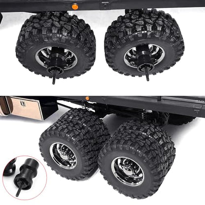MORLORDY RC Dually Wheel Conversion Kit for 1/10 TRX6 Hauler G63 SCX10 TRX4 | Aluminum Single Wheel to Dual Wheel Conversion Kit for Most 1/10 RC Crawler Car Truck and Hauler