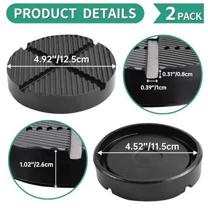 Universal Floor Jack Rubber Pad Jack Pad Adapter Pinch Weld Side Frame Rail Protector Puck/Pad (2 Pack) - color: 2 Pack