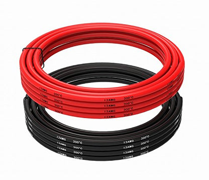 TUOFENG 12 AWG Silicone Wire - Flexible Tinned Copper, Red/Black 20ft - size: 12 AWG 2 colors wire 10ft