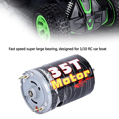 540 Brushed Motor Spare Part Accessory for 1/10 RC Car Boat Model, High - Purity Copper Windings with Super Large Bearing, Precisely Balanced Rotor for Stable Performance (M540-35T) - size: M540-35T