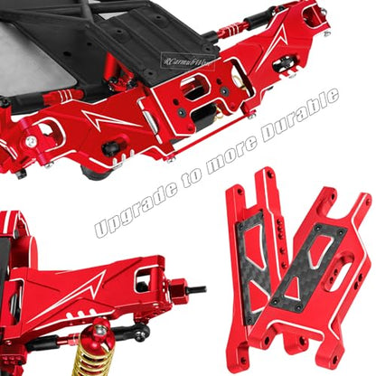 RC Upgrades Part for 1/10 Slash 2WD,Driveshafts,Shock Absorbers &Suspension Arms &Turnbuckles Links&Caster Blocks &Steering Block &Stub Axle Carriers &Shock Towers &Bulkhead,Red - color: Red(2wd)