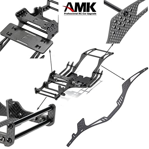 RC Chassis Kit Frame Girder LCG Carbon Fiber for 1/10 RC Rock Crawle, Gen3 Carbon Fiber LCG Chassis Rails Kit, Lightweight Thickened Cheater Rigs Frame Rails for 1/10 RC Rock Crawler Axial SCX10