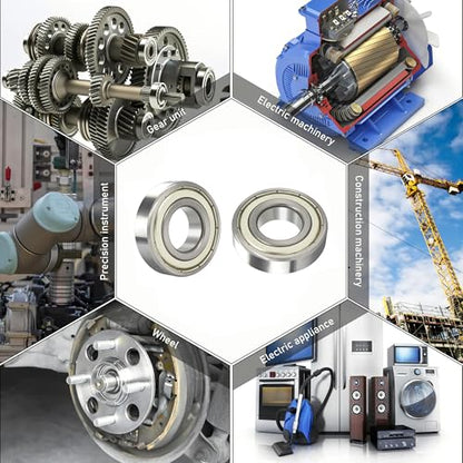 687ZZ 20 PCS Deep Groove Ball Bearing 7×14×5mm Double Metal Shielded Ball Bearing Chrome Steel P0 Z2 Bearing for Industrial Machine,Power Tools and Mechanical Equipment - size: 687ZZ Size 7×14×5mm