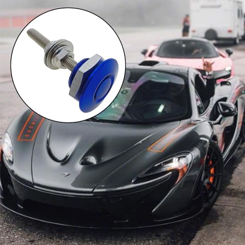 4Pcs Quick Latch Hood Pins, Universal Aluminum Quick Release Lock Latch Bumper, License Plate Lock Clip for Bumper Hood or DIY 1.25 inch(Blue) - color: Blue