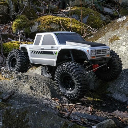 Axial RC Truck 1/10 SCX10 III Coyote 4X4 RTR (Battery and Charger Not Included) Brushed Rock Crawler, Silver, AXI-2036T1 - color: Silver