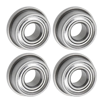 uxcell F684ZZ Flanged Ball Bearing 4x9x4mm Double Shielded Chrome Steel Flange Bearings, 4pcs - size: 4x9x4mm