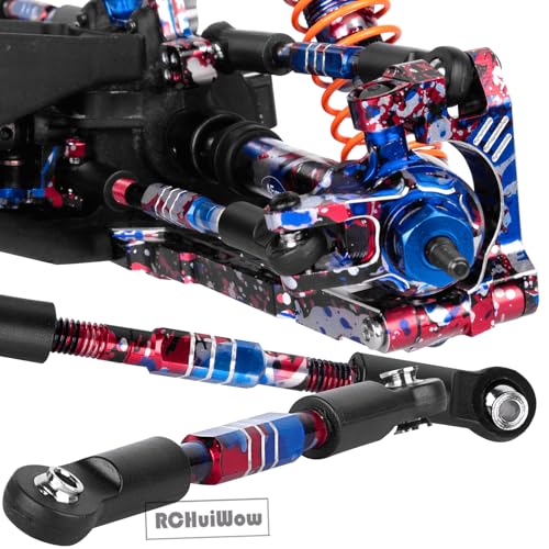 RC Alloy Turnbuckles Camber Links Upgrades Part for 1/10 Slash 4WD(VXL),Rustler 4WD(VXL),Stampede 4WD(VXL),Bandit 4WD(VXL),Hoss 4WD(VXL) Adjustable Tie Rods & Turnbuckles,Colorful - color: Colorful-1set