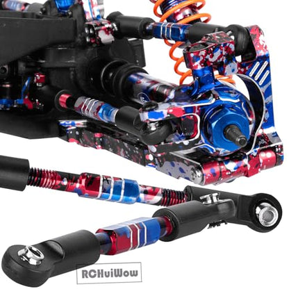 RC Alloy Turnbuckles Camber Links Upgrades Part for 1/10 Slash 4WD(VXL),Rustler 4WD(VXL),Stampede 4WD(VXL),Bandit 4WD(VXL),Hoss 4WD(VXL) Adjustable Tie Rods & Turnbuckles,Colorful - color: Colorful-1set