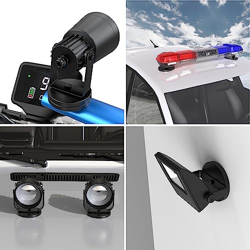 Magnetpro 2 Pieces Strong Rubber Coated Mounting Magnets 120 LB | Anti-Scratch & Anti Corrosion, Over 120 LB Adhesive Power, 1/4"-20 Stainless Steel Male Thread with Nuts, For PTZ, Camera - size: 120LB - 1/4"-20 Male SS 2P