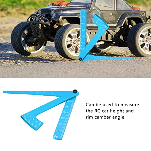 RC Aluminum Caliper Wheel Height Camber Angle Gauge Ruler Universal fit for Car Blue - color: Blue