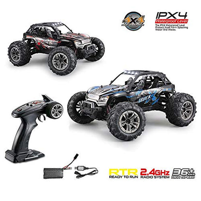 FMT High Speed 36km/h 4WD 2.4Ghz Remote Control Truck 9137 1:16 Scale Radio Conrtolled Off-Road RC Car Electronic Monster Truck R/C RTR Hobby Cross-Country Car Buggy (Color May Vary)