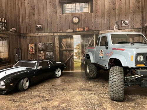 Generic 1/10 Scale RC Scale Garage Walls/Diorama/backdrop - 4pc WALL DECAL KIT - for R/C Crawler, Cars trucks - Buckaroo Brake Barn