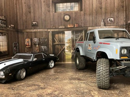 Generic 1/10 Scale RC Scale Garage Walls/Diorama/backdrop - 4pc WALL DECAL KIT - for R/C Crawler, Cars trucks - Buckaroo Brake Barn