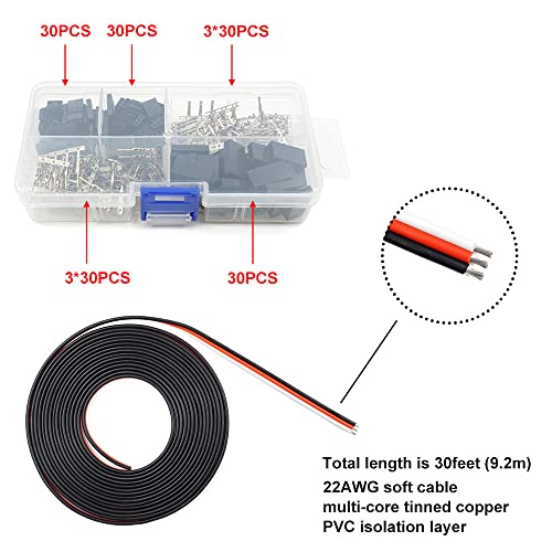 Servo Male Female Connector Crimp Pin Servo Cable Kit Compatible Futaba for Hitec Spektrum RC