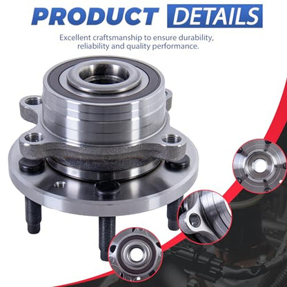 512460 Front/Rear Wheel Bearing Hub Assembly 5 Lugs Non-ABS 1 Pack | Fits 2011-2018 Ford Explorer, 2013-2018 Police Interceptor Utility, Front & Rear Non-ABS Wheel Hub Bearing Assembly - size: 512460/1PC