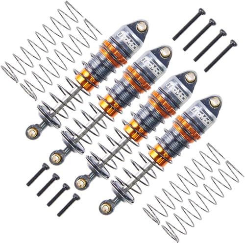 40MM Oil Shock Absorbers Upgrade Compatible with 1/24 RC Crawlers | Fits Axial SCX24 / FCX24 - Oil Damper Upgrade - Orange - color: Gray/Orange