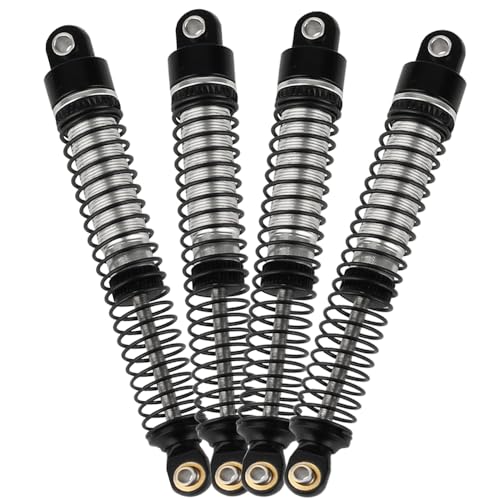 78mm Aluminum Long Threaded Shocks Absorbers Oil Damper for 1/18 RC Crawler TRX4M KUpgrade Parts (black) - color: 78mm-black