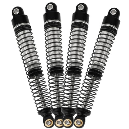78mm Aluminum Long Threaded Shocks Absorbers Oil Damper for 1/18 RC Crawler TRX4M KUpgrade Parts (black) - color: 78mm-black