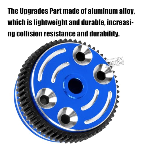 Aluminum Differential Locker Spool Diff Locker Mounts Set Upgrades Part for 1/10 Slash/Rustler/Stampede/Bandit 2WD(VXL),Sealed Differential Case Hops Up.Navy Blue - color: Navy Blue(for 1/10)