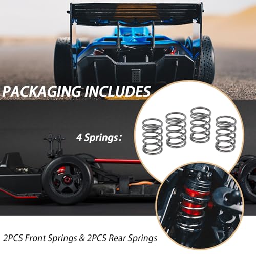 Speed Run Springs/Speed Run Shock Springs-(4 Springs Include 2PCS Front & 2PCS Rear) Fit for Arrma Limitless/Arrma Infraction/Arrma Felony Rc Car