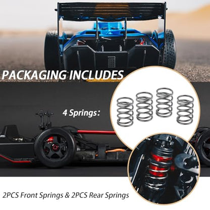 Speed Run Springs/Speed Run Shock Springs-(4 Springs Include 2PCS Front & 2PCS Rear) Fit for Arrma Limitless/Arrma Infraction/Arrma Felony Rc Car