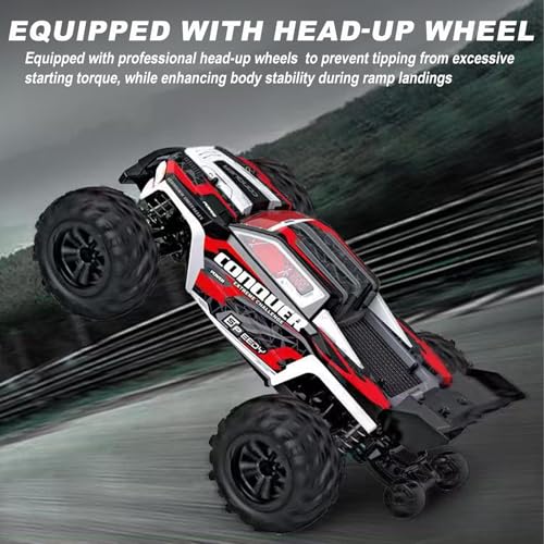 1:16 Scale All-Terrain RC Car for Adults - 40+KM/H High Speed 4WD Off-Road Remote Control Truck with 2 Rechargeable Batteries, 2.4GHz Electric Toy Vehicle Gift for Teens and 14+ (1:16 Scale)
