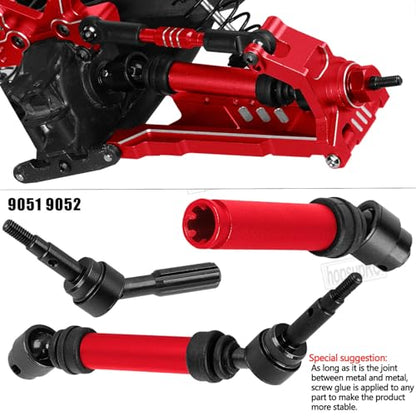 Upgrades Part for 1/10 Slash/Rustler/Stampede/Hoss 4x4 VXL,RC Shock Absorbers&Suspension Arms&Drive Shaft Axles&Steering Knuckle Kit&Shock Tower&Adjustable Links&Steering Block,Red - color: Red(parts)