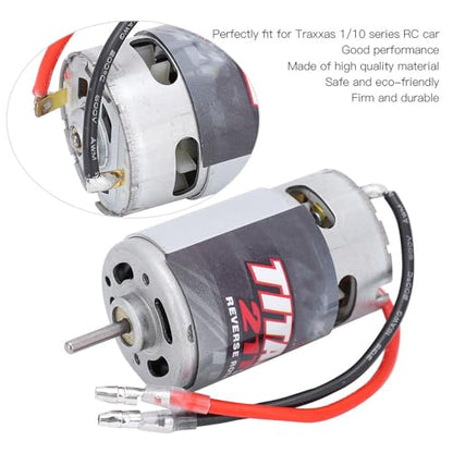 21T 550 RC Motor High Torque Brushed Motor 14.4V for 1/10 RC Car Crawler TRX6 Axial SCX10 Replacement Parts Silver