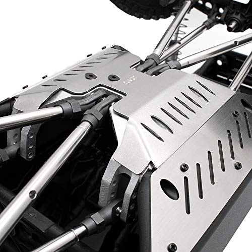 KYX Racing Stainless Steel Axle Protective Plate Frame Protector Chassis Guard Board Upgrades Accessories for RC Crawler Car Axial Capra Unlimited Trail Buggy UTB