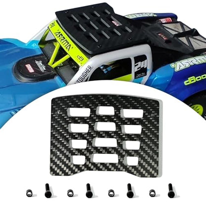 Roof Rack Mount Plate Carbon Fiber RC Upgrade Part for Arrma 1/14 1//16 Mojave Grom RC Car Roof Rack Trim Plate