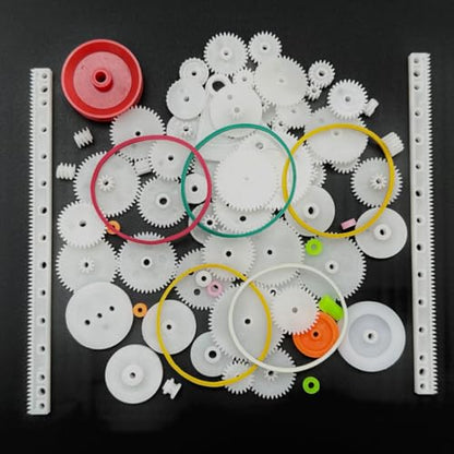75PCS Plastic Gears Set Motor Gears for Motor DIY Model Toy RC Car Helicopter Gear Replacement