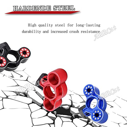 Aluminum Front Steering Knuckles Caster Blocks C-Hubs Upgrades Part for 1/8 Typhon Talion 6S BLX,1/7 Felony Mojave Infraction Limitless Kraton 6S BLX,Replace AR330187 (Black) - color: Black (Front)
