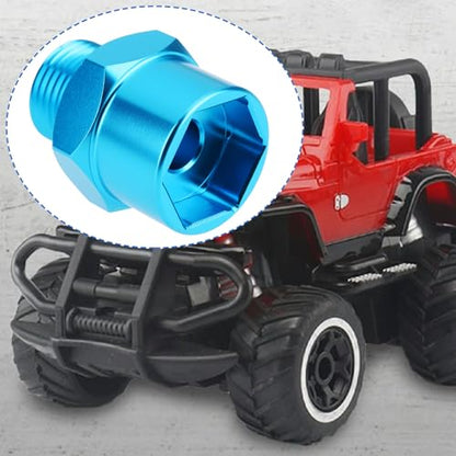 1 Set 12mm to 17mm Wheel Hex Hub Adapter Extension Conversion for 1/10 RC Car Upgrade Parts Light Blue - color: Blue