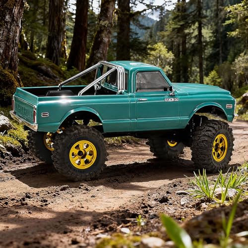 0.7 RC Crawler Tires OD 1.57" 1/30 Super Soft Rubber All Terrain Tyres For 1:30 1/32 Rock Mud Crawler Car Axial SCX30 Upgrades Parts 0.7" inch Beadlock Wheels Rims 4PCS