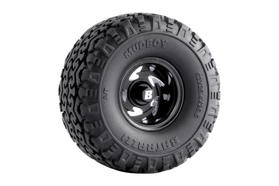 RC Crawlers Truck Upgrade Parts for 1/18 1/24 Scale&FMS FCX18 FCX24 :1.0” Stellar Racing Beadlock Wheels (4pcs) Black - color: Black