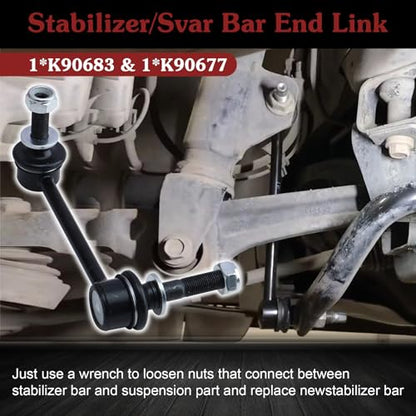 K90683 K90677 Sway Bar Link - Restore Off-Road Stability | Compatible with 2003-2009 Lexus GX470 2003-2021 Toyota 4Runner 2007-2014 FJ Cruiser - color: 1*K90683 1*K90677, size: Sway Bar Link