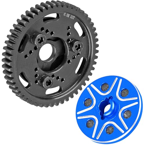 RC 53T Spur Gears 0.8Mod Upgrades Part for 1/10 Slash 2WD (VXL)/Stampede 2WD (VXL)/Rustler 2WD (VXL)/Bandit 2WD (VXL),BRCatWPark Steel Metal Extra-Heavy Slip limiting Clutch,Navy Blue