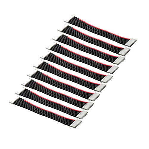 10pcs 6S 7 Pins Balance Extension Cable JST-XH Connector Male to Female Lipo Adapter Plug with 5.9inch 22AWG Silicone Wire (6S 7Pins) - size: 6S 7Pins