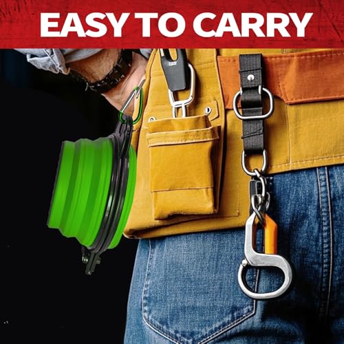Magnetic Trays, Magnetic Bowl for Screws, Magnetic Tool Tray (green2.0) | Collapsible Magnetic Tool Tray, Integrated 5.1" Round Dual Silicone Bowls, Upgraded Version, Bonus Hook for On-the-Go Carry - style: green2.0