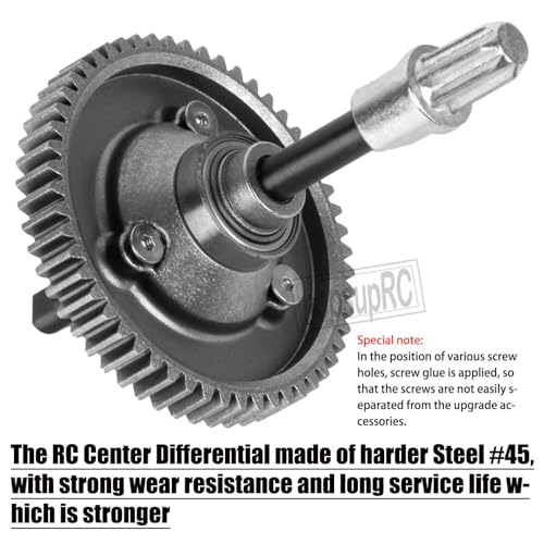 54T Main Gear&Differential Case Upgrades Part for 1/10 Slash/Rustler/Stampede/Hoss 4X4(VXL),Slash 4WD(Platinum/Ultimate),Metal Slipper Clutch Eliminator Differential Locker Gear.Titanium - color: Titanium(54t)