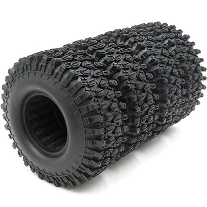 1.9inch RC Tires Soft Rubber Tyres Height 108mm / 4.25inch for RC Axial SCX10 and Other 1/10 1/12 Mud Crawler Truck, (4-Pack)