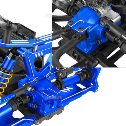 Aluminium Transmission Gearbox Upgrades Part for 1/10 Slash/Rustler/Stampede/Jato VXL 4X4 4WD,XO-1,RC Front Rear Gearbox & 37T Differential Gear,Replace #6880#6881,Navy Blue - color: Navy Blue - (Upgrades)