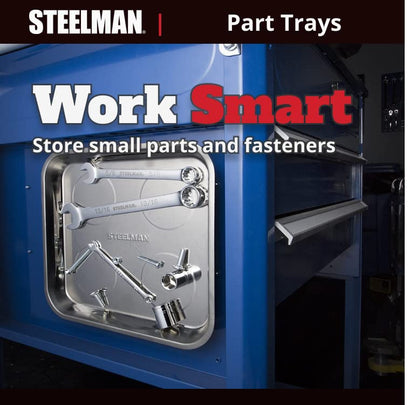 Steelman Non-Marring Magnetic Parts Tray with 7-Pound Hold Capacity, 6 Screwdriver Holders, Steel Construction - size: 1-Piece Set